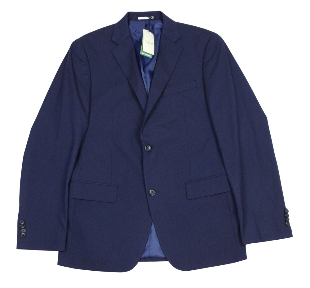 Alfani Suit Jacket Mens 38 R Navy Blue Slim Fit Stretch Travel Blazer Jacket